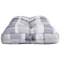 Palettenkissen Grau Karomuster 80x40x10 cm Stoff Palettenkissen Grau Karomuster 80x40x10 cm Stoff