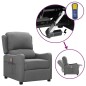 vidaXL Massagesessel mit Aufstehhilfe Hellgrau Stoff vidaXL Massagesessel mit Aufstehhilfe Hellgrau Stoff