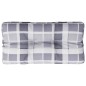 Palettenkissen Grau Karomuster 80x40x10 cm Stoff Palettenkissen Grau Karomuster 80x40x10 cm Stoff