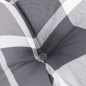 Palettenkissen Grau Karomuster 80x40x10 cm Stoff Palettenkissen Grau Karomuster 80x40x10 cm Stoff