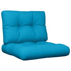 Palettenkissen 2-tlg. Blau Stoff