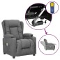 vidaXL Massagesessel mit Aufstehhilfe Hellgrau Stoff vidaXL Massagesessel mit Aufstehhilfe Hellgrau Stoff