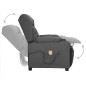 vidaXL Massagesessel mit Aufstehhilfe Dunkelgrau Stoff vidaXL Massagesessel mit Aufstehhilfe Dunkelgrau Stoff