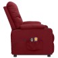 vidaXL Massagesessel mit Aufstehhilfe Weinrot Stoff vidaXL Massagesessel mit Aufstehhilfe Weinrot Stoff