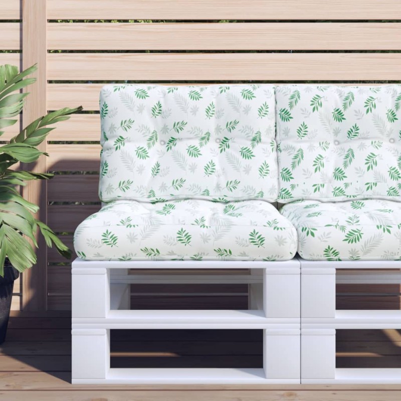 Palettenkissen Blattmuster 60x40x12 cm Stoff Palettenkissen Blattmuster 60x40x12 cm Stoff