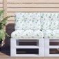 Palettenkissen Blattmuster 60x40x12 cm Stoff Palettenkissen Blattmuster 60x40x12 cm Stoff