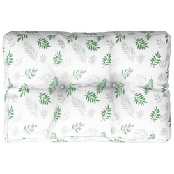 Palettenkissen Blattmuster 60x40x12 cm Stoff
