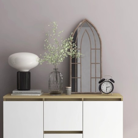 vidaXL Spiegel Sandfarben 70x30 cm Eisen für den Innenbereich