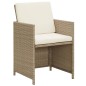 vidaXL 3-tlg. Garten-Essgruppe mit Kissen Beige vidaXL 3-tlg. Garten-Essgruppe mit Kissen Beige
