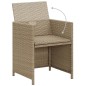 vidaXL 3-tlg. Garten-Essgruppe mit Kissen Beige vidaXL 3-tlg. Garten-Essgruppe mit Kissen Beige