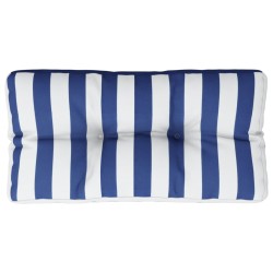 Palettenkissen Blau Weiß Gestreift 80x40x12 cm Stoff
