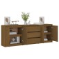 vidaXL Beistellschrank Honigbraun 180x36x65 cm Massivholz Kiefer vidaXL Beistellschrank Honigbraun 180x36x65 cm Massivholz Kiefer