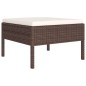vidaXL 6-tlg. Garten-Lounge-Set mit Auflagen Poly Rattan Braun vidaXL 6-tlg. Garten-Lounge-Set mit Auflagen Poly Rattan Braun