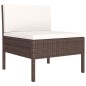 vidaXL 6-tlg. Garten-Lounge-Set mit Auflagen Poly Rattan Braun vidaXL 6-tlg. Garten-Lounge-Set mit Auflagen Poly Rattan Braun