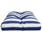 vidaXL Palettenkissen Blau Weiß Gestreift 80x40x12 cm Stoff vidaXL Palettenkissen Blau Weiß Gestreift 80x40x12 cm Stoff