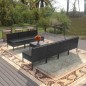 vidaXL 8-tlg. Garten-Lounge-Set mit Auflagen Poly Rattan Schwarz vidaXL 8-tlg. Garten-Lounge-Set mit Auflagen Poly Rattan Schwarz