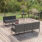 vidaXL 6-tlg. Garten-Lounge-Set mit Auflagen Poly Rattan Grau vidaXL 6-tlg. Garten-Lounge-Set mit Auflagen Poly Rattan Grau