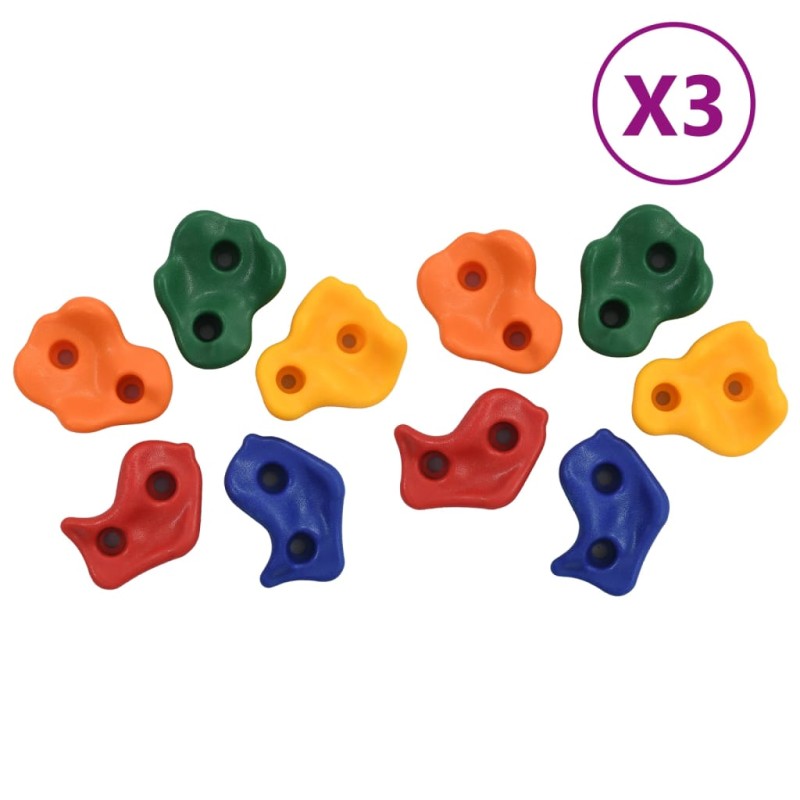 vidaXL Klettersteine 30 Stk. PE Mehrfarbig vidaXL Klettersteine 30 Stk. PE Mehrfarbig