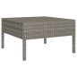 vidaXL 5-tlg. Garten-Lounge-Set mit Auflagen Poly Rattan Grau vidaXL 5-tlg. Garten-Lounge-Set mit Auflagen Poly Rattan Grau