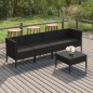 vidaXL 5-tlg. Garten-Lounge-Set mit Auflagen Poly Rattan Schwarz vidaXL 5-tlg. Garten-Lounge-Set mit Auflagen Poly Rattan Schwarz