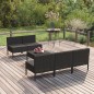 vidaXL 6-tlg. Garten-Lounge-Set mit Auflagen Poly Rattan Schwarz vidaXL 6-tlg. Garten-Lounge-Set mit Auflagen Poly Rattan Schwarz