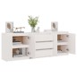 vidaXL Beistellschrank Weiß 180x36x65 cm Massivholz Kiefer vidaXL Beistellschrank Weiß 180x36x65 cm Massivholz Kiefer