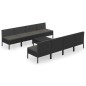 vidaXL 9-tlg. Garten-Lounge-Set mit Auflagen Poly Rattan Schwarz vidaXL 9-tlg. Garten-Lounge-Set mit Auflagen Poly Rattan Schwarz
