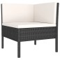 vidaXL 9-tlg. Garten-Lounge-Set mit Auflagen Poly Rattan Schwarz vidaXL 9-tlg. Garten-Lounge-Set mit Auflagen Poly Rattan Schwarz