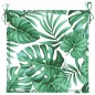 Stuhlkissen 4 Stk. Blattmuster 40x40x3 cm Stoff Stuhlkissen 4 Stk. Blattmuster 40x40x3 cm Stoff