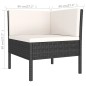 vidaXL 6-tlg. Garten-Lounge-Set mit Auflagen Poly Rattan Schwarz vidaXL 6-tlg. Garten-Lounge-Set mit Auflagen Poly Rattan Schwarz