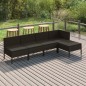 vidaXL 5-tlg. Garten-Lounge-Set mit Auflagen Poly Rattan Schwarz vidaXL 5-tlg. Garten-Lounge-Set mit Auflagen Poly Rattan Schwarz