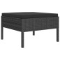 vidaXL 5-tlg. Garten-Lounge-Set mit Auflagen Poly Rattan Schwarz vidaXL 5-tlg. Garten-Lounge-Set mit Auflagen Poly Rattan Schwarz