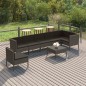 vidaXL 8-tlg. Garten-Lounge-Set mit Auflagen Poly Rattan Grau vidaXL 8-tlg. Garten-Lounge-Set mit Auflagen Poly Rattan Grau