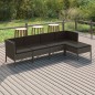 vidaXL 5-tlg. Garten-Lounge-Set mit Auflagen Poly Rattan Grau vidaXL 5-tlg. Garten-Lounge-Set mit Auflagen Poly Rattan Grau