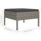 vidaXL 5-tlg. Garten-Lounge-Set mit Auflagen Poly Rattan Grau vidaXL 5-tlg. Garten-Lounge-Set mit Auflagen Poly Rattan Grau