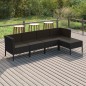 vidaXL 5-tlg. Garten-Lounge-Set mit Auflagen Poly Rattan Schwarz vidaXL 5-tlg. Garten-Lounge-Set mit Auflagen Poly Rattan Schwarz
