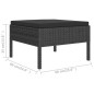 vidaXL 5-tlg. Garten-Lounge-Set mit Auflagen Poly Rattan Schwarz vidaXL 5-tlg. Garten-Lounge-Set mit Auflagen Poly Rattan Schwarz
