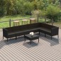 vidaXL 8-tlg. Garten-Lounge-Set mit Auflagen Poly Rattan Schwarz vidaXL 8-tlg. Garten-Lounge-Set mit Auflagen Poly Rattan Schwarz