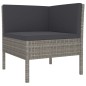 vidaXL 8-tlg. Garten-Lounge-Set mit Auflagen Poly Rattan Grau vidaXL 8-tlg. Garten-Lounge-Set mit Auflagen Poly Rattan Grau