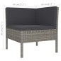 vidaXL 8-tlg. Garten-Lounge-Set mit Auflagen Poly Rattan Grau vidaXL 8-tlg. Garten-Lounge-Set mit Auflagen Poly Rattan Grau