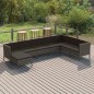vidaXL 8-tlg. Garten-Lounge-Set mit Auflagen Poly Rattan Grau vidaXL 8-tlg. Garten-Lounge-Set mit Auflagen Poly Rattan Grau