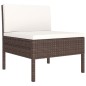 vidaXL 12-tlg. Garten-Lounge-Set mit Auflagen Poly Rattan Braun vidaXL 12-tlg. Garten-Lounge-Set mit Auflagen Poly Rattan Braun