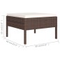 vidaXL 12-tlg. Garten-Lounge-Set mit Auflagen Poly Rattan Braun vidaXL 12-tlg. Garten-Lounge-Set mit Auflagen Poly Rattan Braun