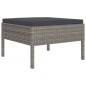 vidaXL 12-tlg. Garten-Lounge-Set mit Auflagen Poly Rattan Grau vidaXL 12-tlg. Garten-Lounge-Set mit Auflagen Poly Rattan Grau