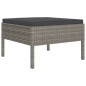 vidaXL 10-tlg. Garten-Lounge-Set mit Auflagen Poly Rattan Grau vidaXL 10-tlg. Garten-Lounge-Set mit Auflagen Poly Rattan Grau
