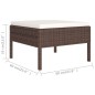 vidaXL 11-tlg. Garten-Lounge-Set mit Auflagen Poly Rattan Braun vidaXL 11-tlg. Garten-Lounge-Set mit Auflagen Poly Rattan Braun