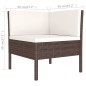 vidaXL 11-tlg. Garten-Lounge-Set mit Auflagen Poly Rattan Braun vidaXL 11-tlg. Garten-Lounge-Set mit Auflagen Poly Rattan Braun