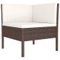 vidaXL 7-tlg. Garten-Lounge-Set mit Auflagen Poly Rattan Braun vidaXL 7-tlg. Garten-Lounge-Set mit Auflagen Poly Rattan Braun