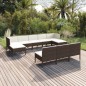 vidaXL 10-tlg. Garten-Lounge-Set mit Auflagen Poly Rattan Braun vidaXL 10-tlg. Garten-Lounge-Set mit Auflagen Poly Rattan Braun