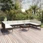 vidaXL 11-tlg. Garten-Lounge-Set mit Auflagen Poly Rattan Braun vidaXL 11-tlg. Garten-Lounge-Set mit Auflagen Poly Rattan Braun